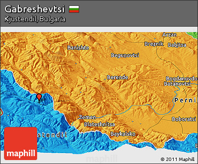 Political Panoramic Map of Gabreshevtsi