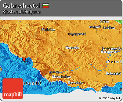 Political Panoramic Map of Gabreshevtsi