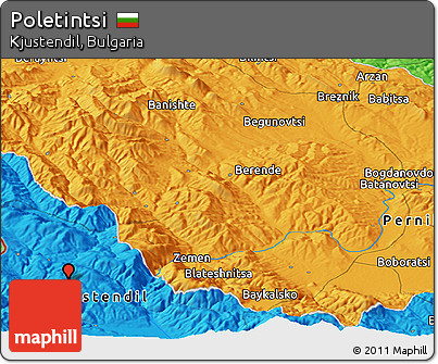 Political Panoramic Map of Poletintsi