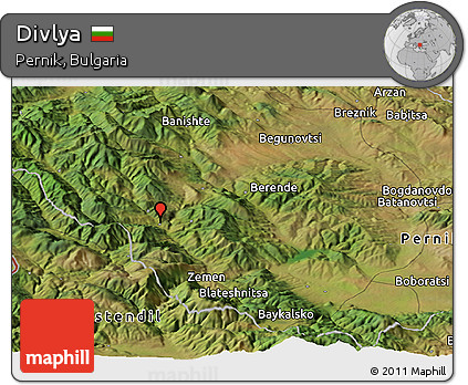 Satellite Panoramic Map of Divlya