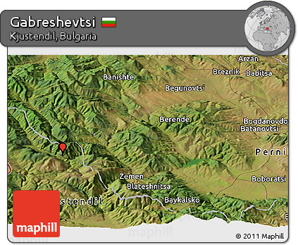 Satellite Panoramic Map of Gabreshevtsi