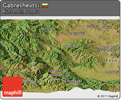 Satellite Panoramic Map of Gabreshevtsi