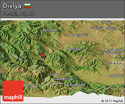 Satellite Panoramic Map of Divlya