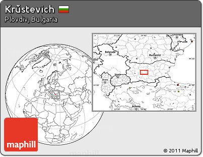 Blank Location Map of Krŭstevich