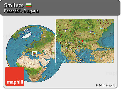 Satellite Location Map of Smilets