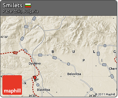 Shaded Relief Map of Smilets