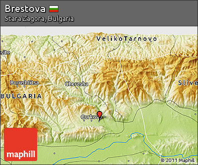Physical 3D Map of Brestova