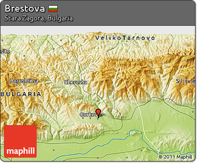 Physical 3D Map of Brestova