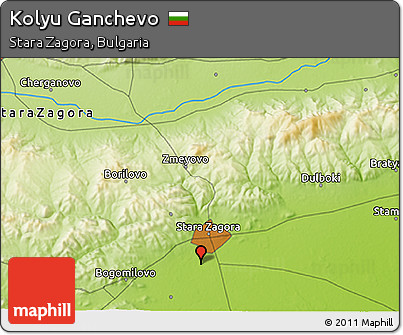 Physical 3D Map of Kolyu Ganchevo