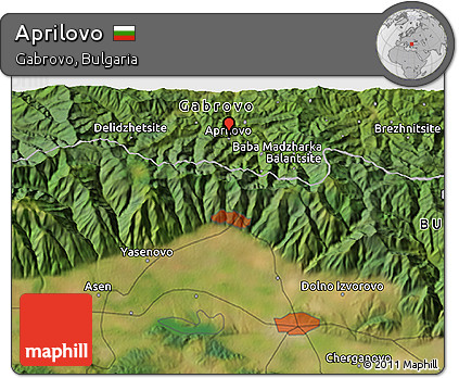 Satellite 3D Map of Aprilovo