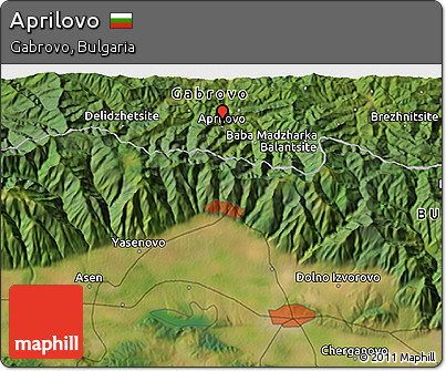 Satellite 3D Map of Aprilovo