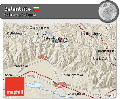 Shaded Relief 3D Map of Balantsite