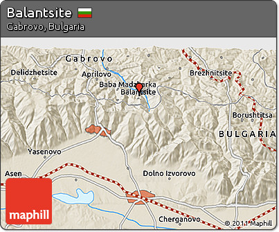 Shaded Relief 3D Map of Balantsite
