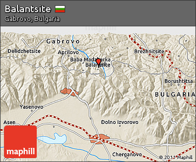 Shaded Relief 3D Map of Balantsite