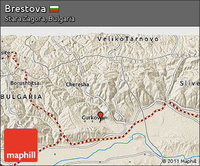 Shaded Relief 3D Map of Brestova