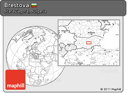 Blank Location Map of Brestova