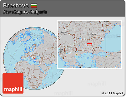 Gray Location Map of Brestova