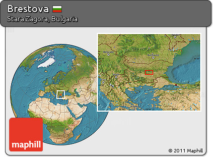 Satellite Location Map of Brestova