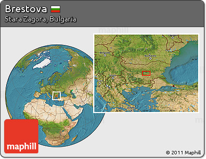Satellite Location Map of Brestova
