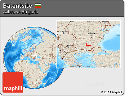 Shaded Relief Location Map of Balantsite