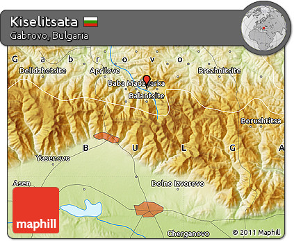 Physical Map of Kiselitsata