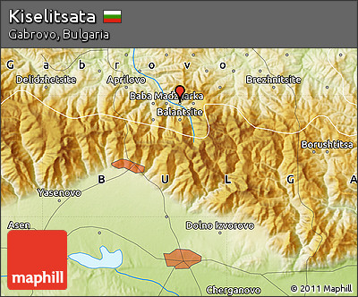 Physical Map of Kiselitsata