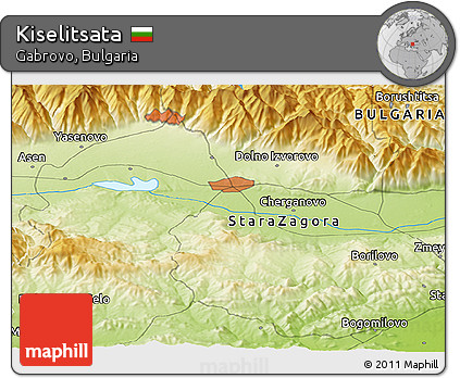 Physical Panoramic Map of Kiselitsata