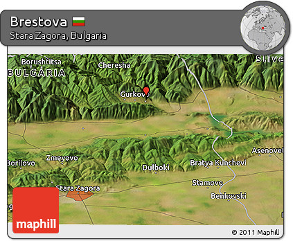 Satellite Panoramic Map of Brestova