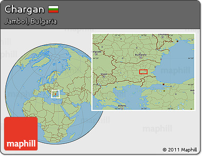 Savanna Style Location Map of Chargan
