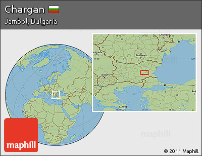 Savanna Style Location Map of Chargan
