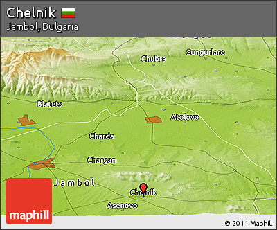 Physical Panoramic Map of Chelnik