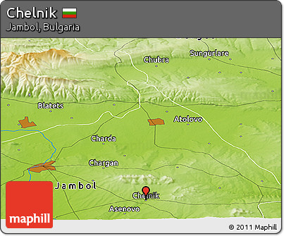 Physical Panoramic Map of Chelnik