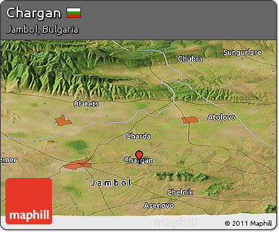 Satellite Panoramic Map of Chargan