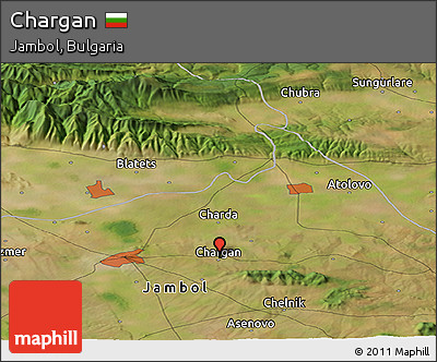 Satellite Panoramic Map of Chargan