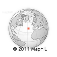 Outline Map of the Area around 42° 35' 40" N, 26° 16' 29" W, rectangular outline