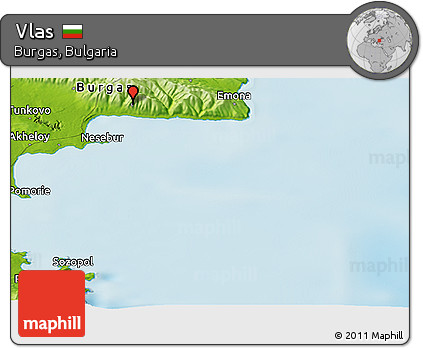 Physical Panoramic Map of Vlas