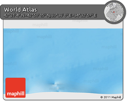 Shaded Relief 3D Map of the Area around 42° 35' 40" N, 34° 4' 30" E
