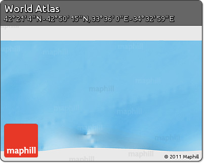 Shaded Relief 3D Map of the Area around 42° 35' 40" N, 34° 4' 30" E