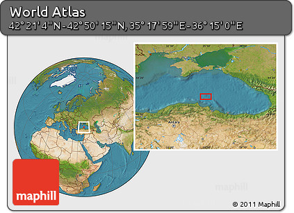 Satellite Location Map of the Area around 42° 35' 40" N, 35° 46' 29" E