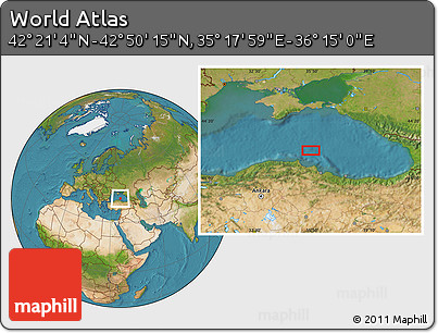 Satellite Location Map of the Area around 42° 35' 40" N, 35° 46' 29" E