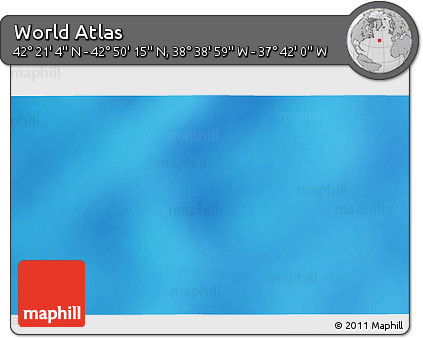 Physical 3D Map of the Area around 42° 35' 40" N, 38° 10' 29" W