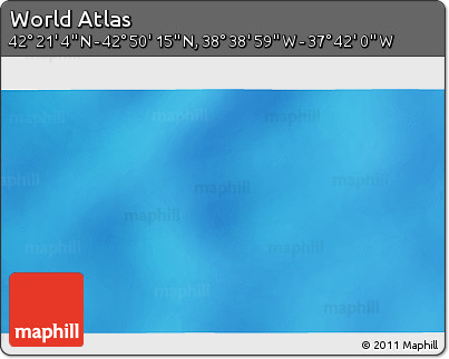 Physical 3D Map of the Area around 42° 35' 40" N, 38° 10' 29" W