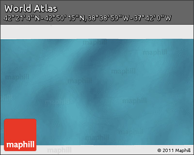 Satellite 3D Map of the Area around 42° 35' 40" N, 38° 10' 29" W