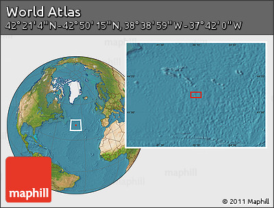 Satellite Location Map of the Area around 42° 35' 40" N, 38° 10' 29" W