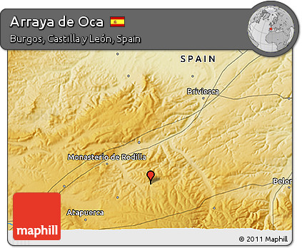 Physical 3D Map of Arraya De Oca