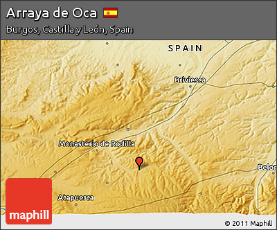 Physical 3D Map of Arraya De Oca