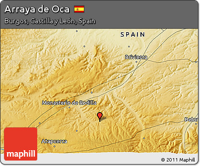 Physical 3D Map of Arraya De Oca