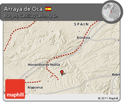 Shaded Relief 3D Map of Arraya De Oca
