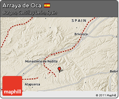 Shaded Relief 3D Map of Arraya De Oca