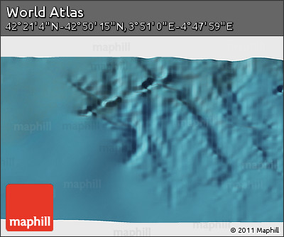 Satellite 3D Map of the Area around 42° 35' 40" N, 4° 19' 30" E